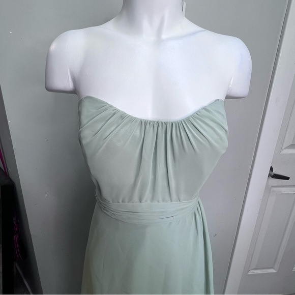 Alfred Angelo Green Strapless Dress Size 12 Cocktail Formal Black Tie - Picture 3 of 9